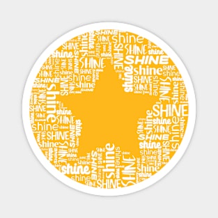 Word collage: SHINE + star (white) Magnet